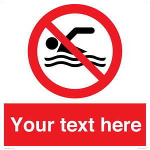 Custom prohibition no swimming